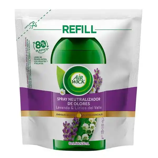 NEUTRALIZADOR DE OLORES AIR WICK  SPRAY LAVANDA DOY PACK 236 ML