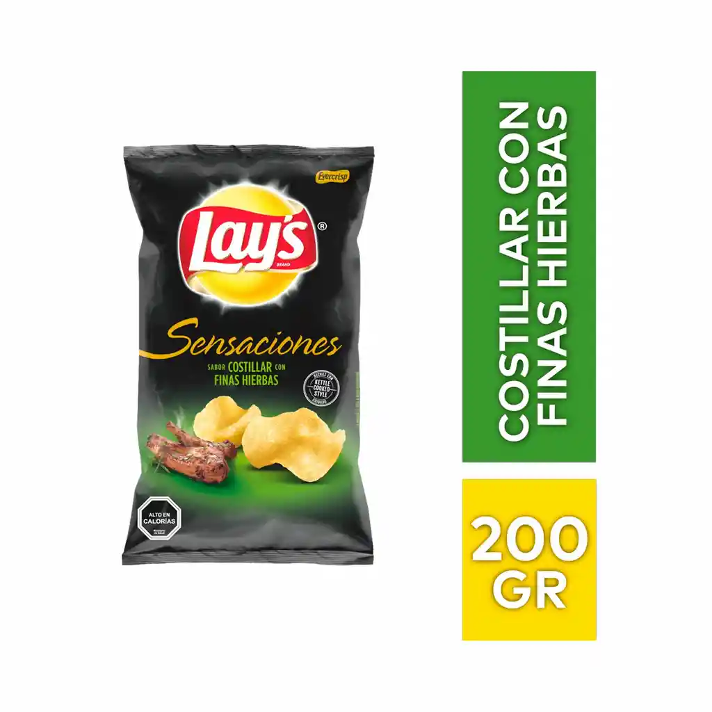 Lays Papas Sensaciones Sabor Costillar con Finas Hierbas
