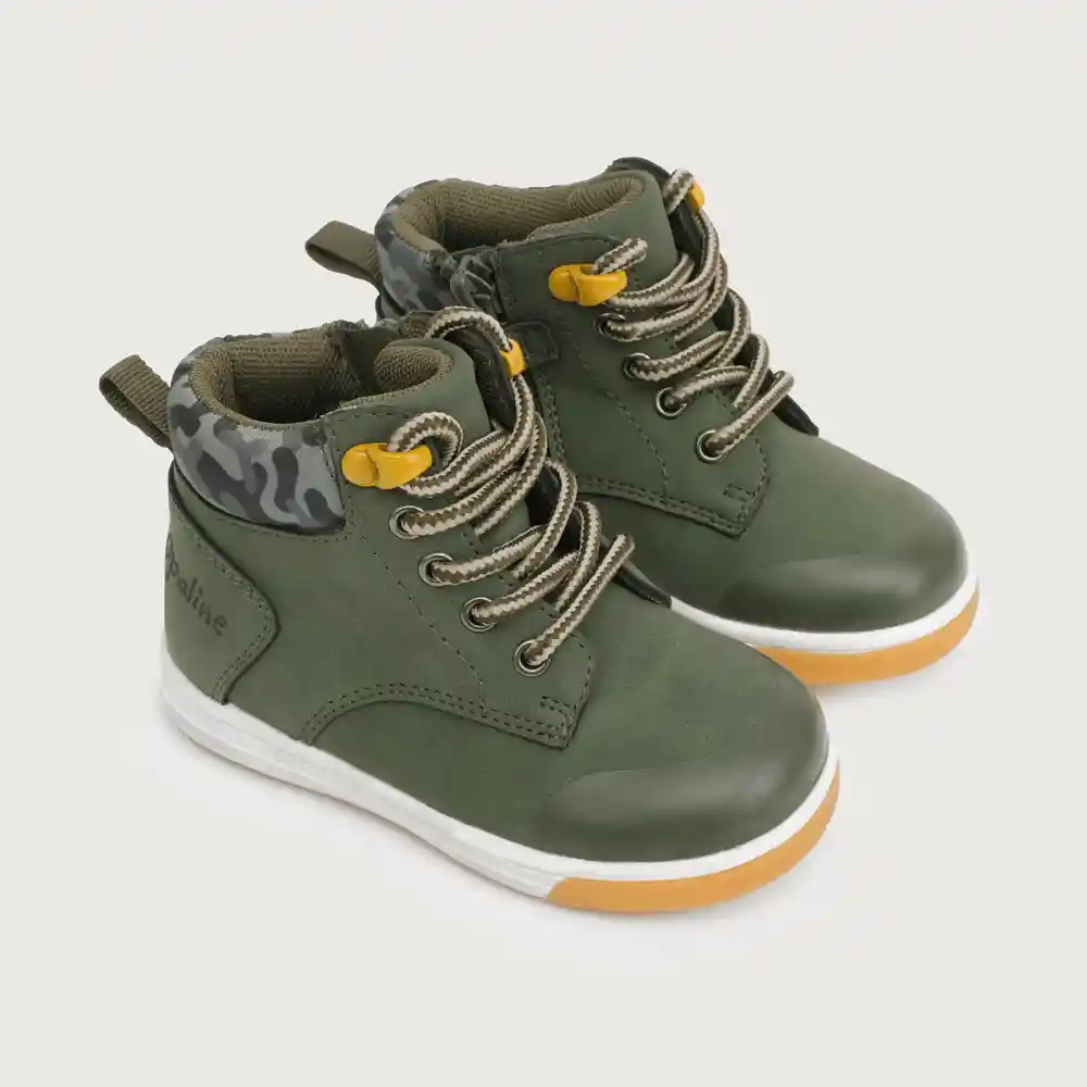 Botines Urbano Camuflaje Niño Verde Talla 26