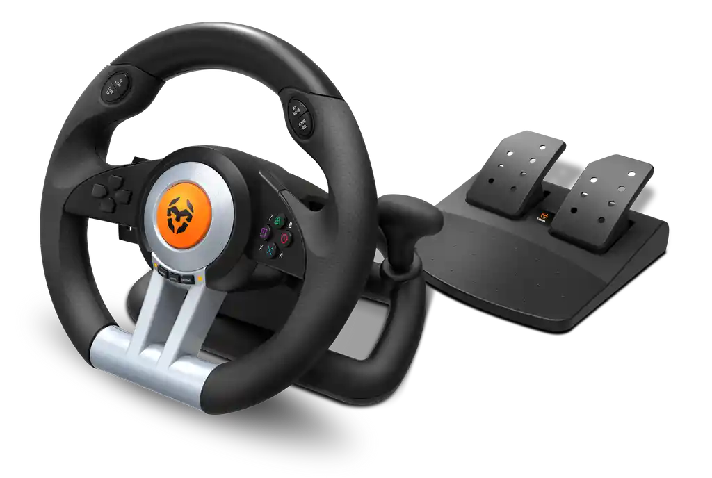 K-Wheel Juego de Volante y Pedales Krom Multiplataforma