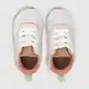 Zapatillas Urbana Reciclada Niña Blanco/Rosado Talla 27 Colloky