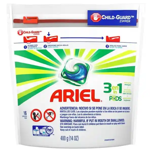 Ariel Detergente en Cápsulas Pods 3 en 1