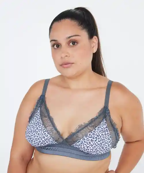 Bralette Dreamy Triángulo Plus Pink Cheetah Talla XXL Lounge