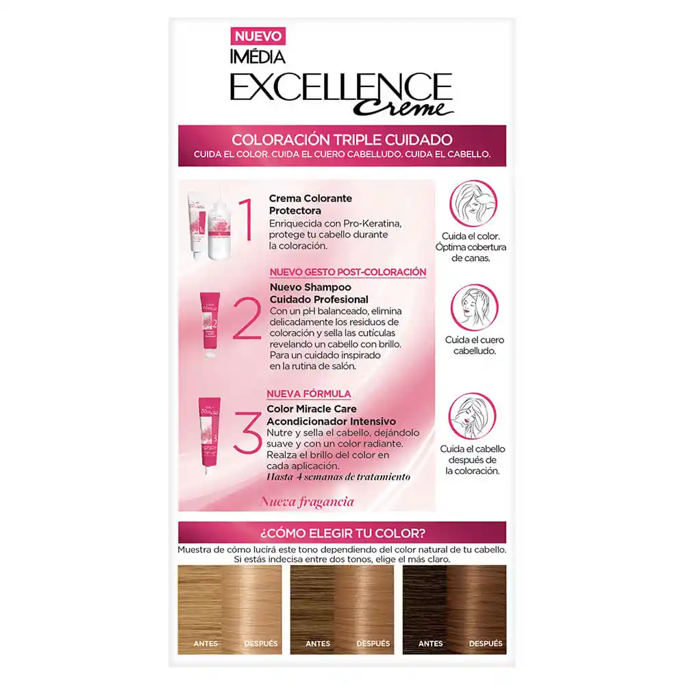 Loreal Paris-Excellence Tinte N°8 Rubio Claro