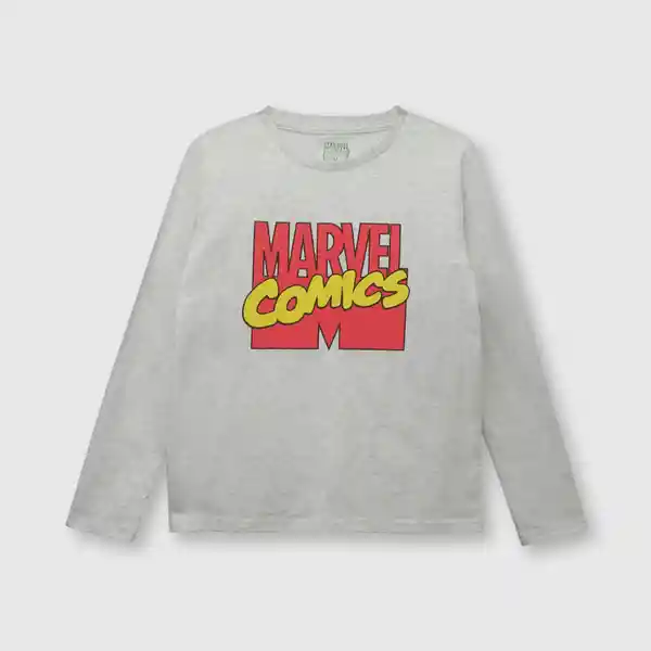 Pijama Algodón Marvel Comics Niño Gris Melange Talla 3A Colloky