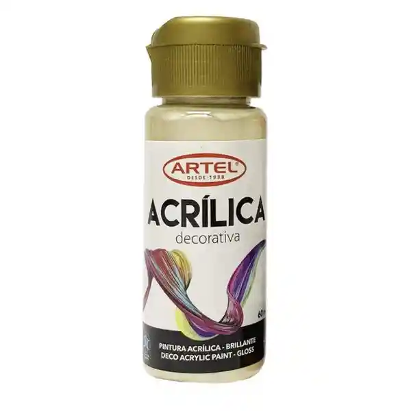 Artel Pintura Acrílica Decorativa Metálico Oro Blanco 991