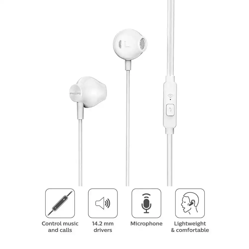 Philips Audífono On Ear Taue101Wt/00 Bl