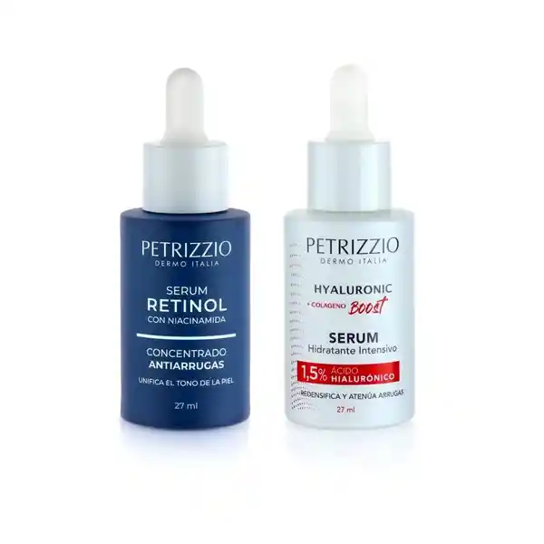 Petrizzio Set de Sérum Día + Noche Hyaluronic Boost y Retinol