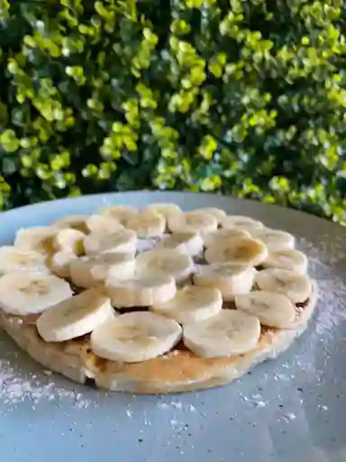Waffle manjar banana