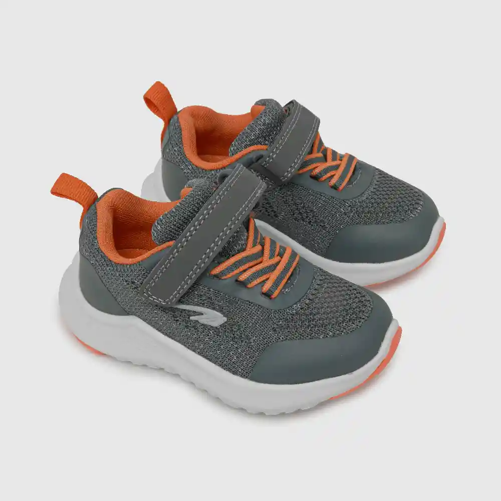 Zapatillas Deportiva Botellas De Niño Gris Talla 26