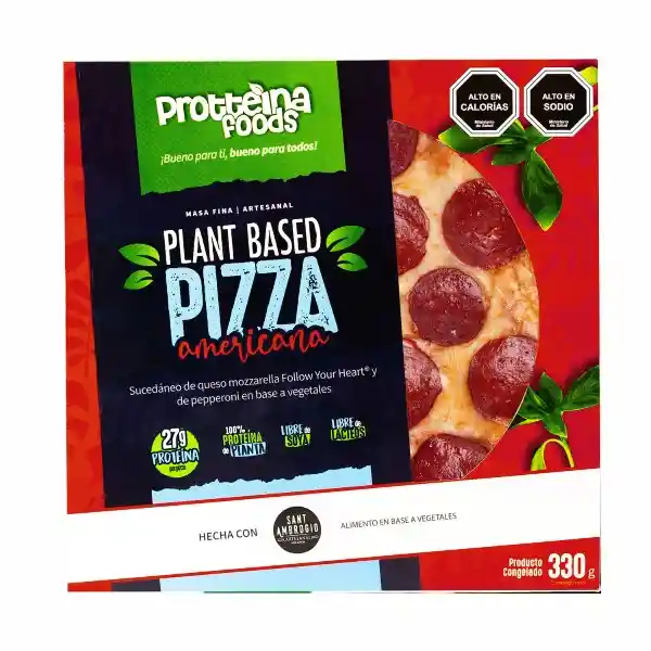 Protteina Foods Pizza Food Americana Plant Based