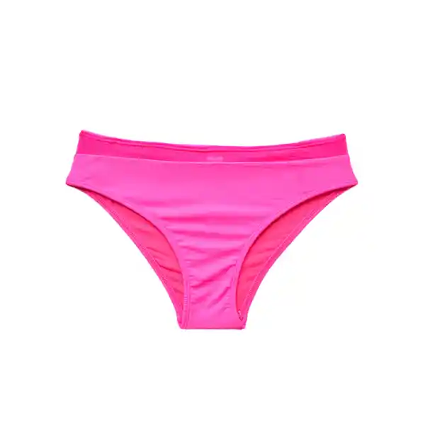 Bikini Calzón Con Transparencia Fucsia Talla L Samia