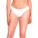 Bikini Calzón Con Drapeado Blanco Talla XL Samia