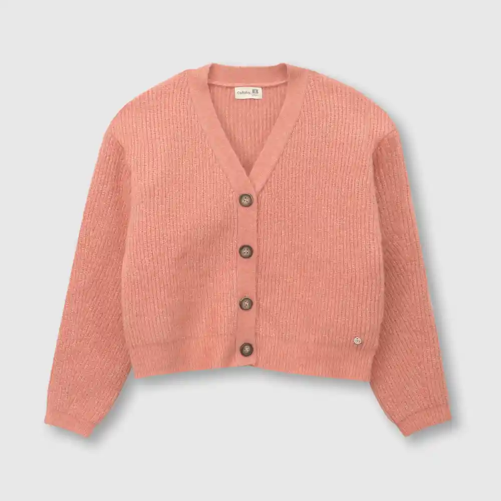 Chaleco Clásico De Niña Rosado Talla 3 Años