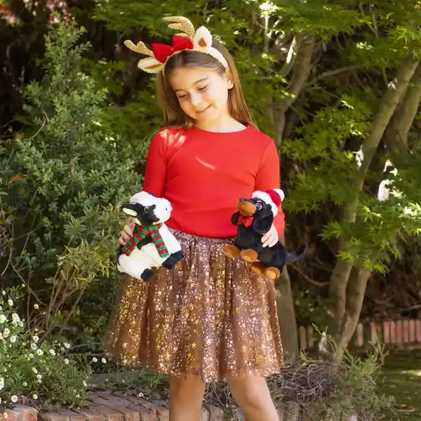 Peluche de Vaca Navideño Casaideas