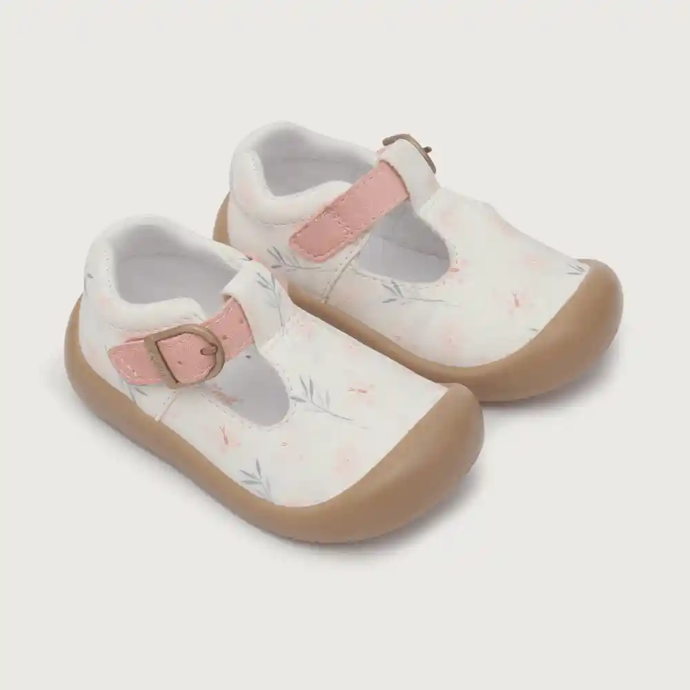 Zapatos Reina Gateador Estampada Niño Blanca Talla 17