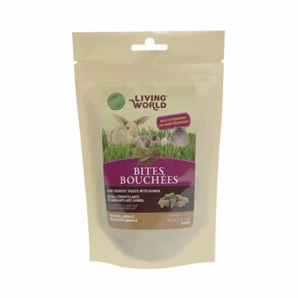 Living World Snack Bites Bouchees para Animales Pequeños con Quinoa