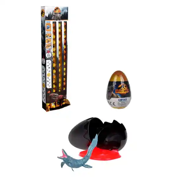 Jurassic World Huevo Con Dinosaurio Slime Moneda y Guia 23758
