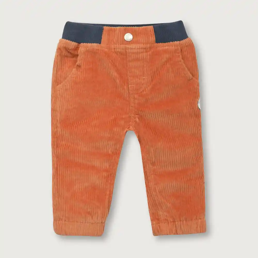 Pantalón Cotelon De Bebé Niño Ocre Talla Rn
