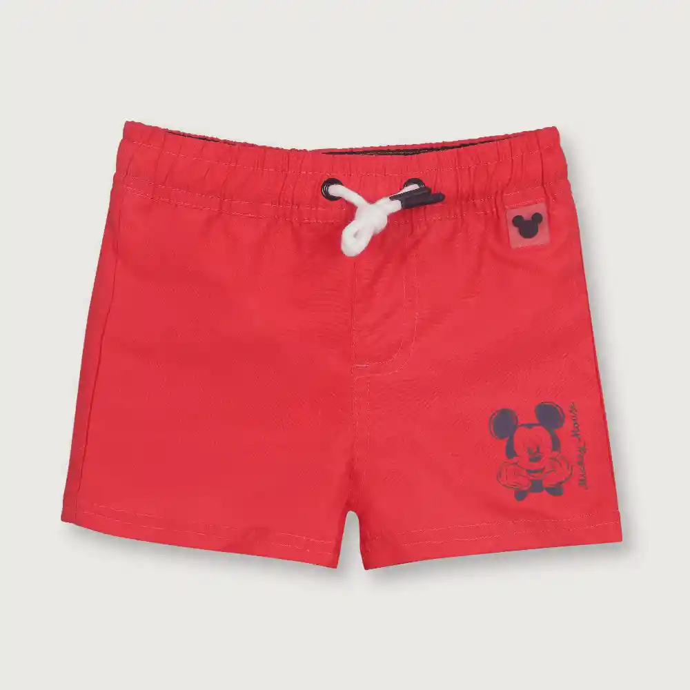 Traje De Baño Disney Mickey De Niño Rojo Talla 3a