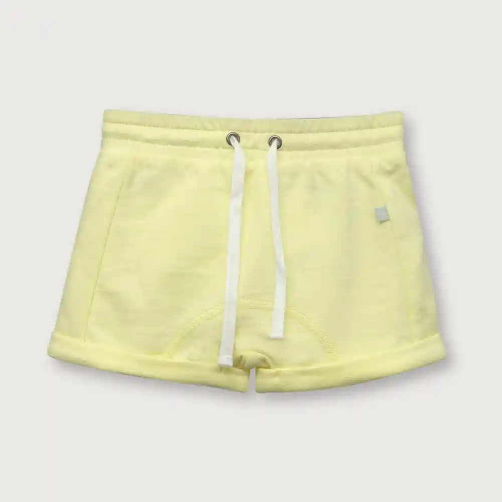Short Cintura Elástica De Niño Amarillo Talla 6m