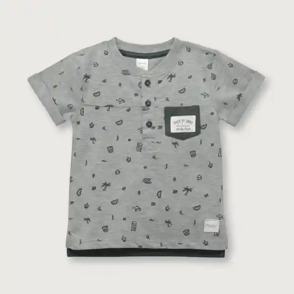 Polera de Niño Gris Talla 9M Opaline