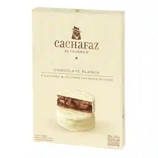 Cachafaz Alfajor de Chocolate Blanco Relleno de Dulce de Leche