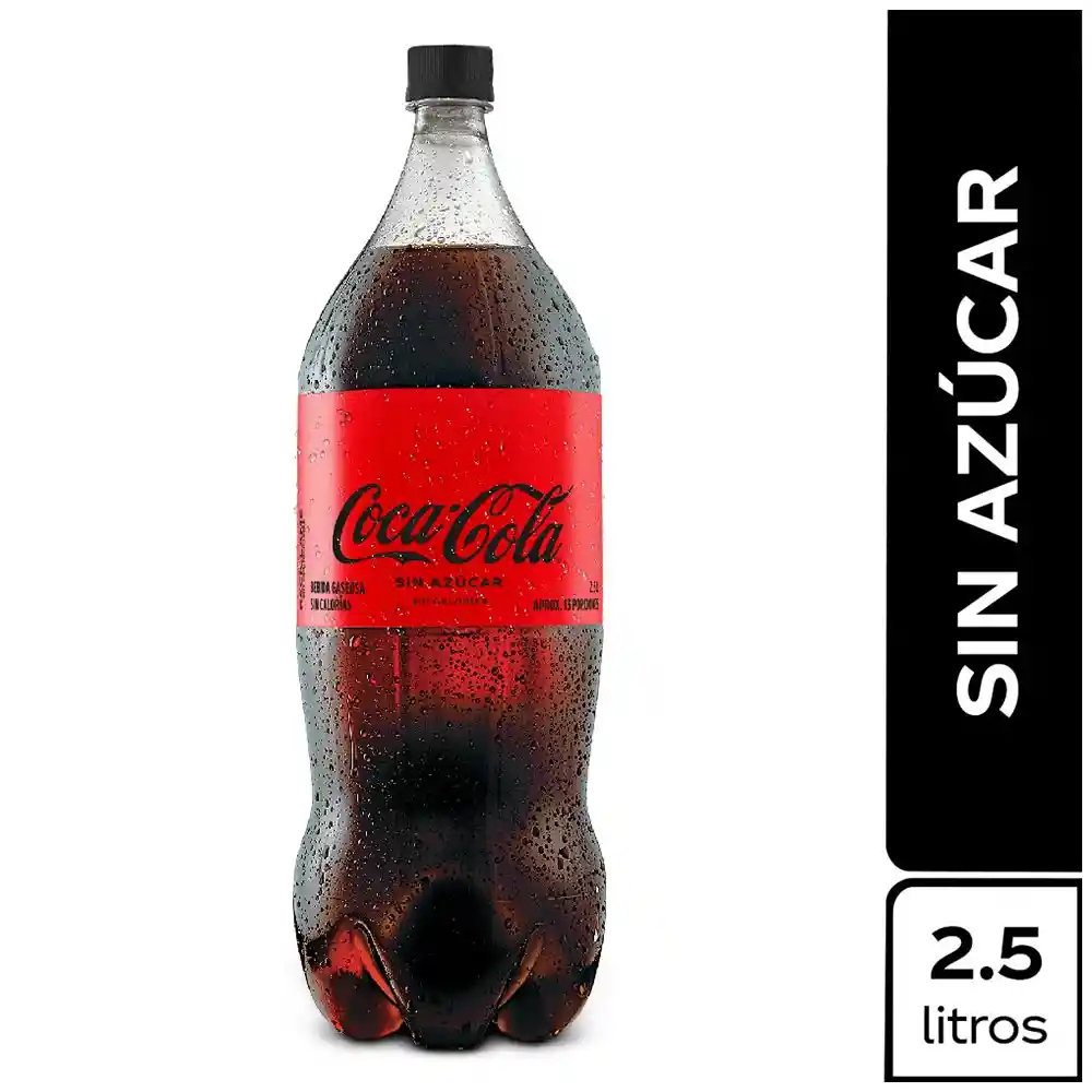Coca-Cola Bebida Gaseosa sin Azúcar sin Calorías 2.5 L
