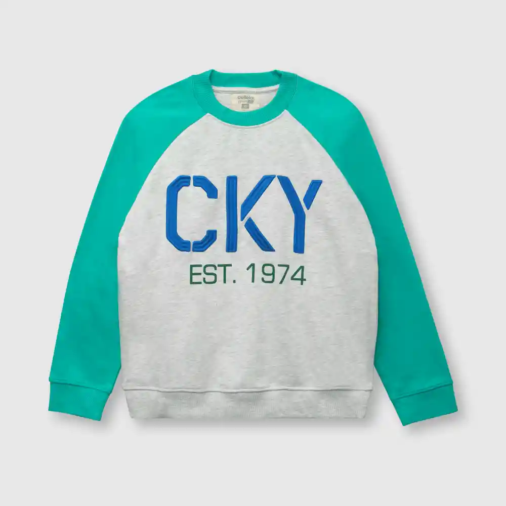 Polerón Cky De Niño Verde Talla 10a