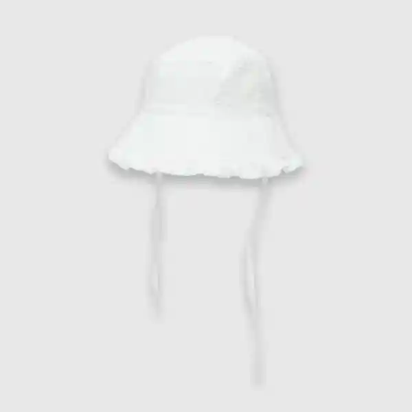 Sombrero Brodery de Bebé Niña Blanco/White Talla L Colloky