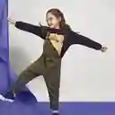 Jardinera Mezclilla De Niña Verde Talla 6a