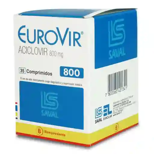 Eurovir 800 mg Comprimidos