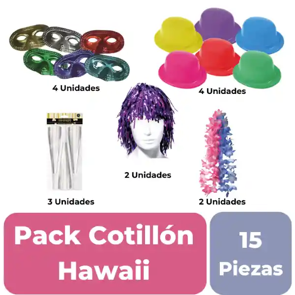 Big Party Kit Cotillón Hawaii Año Nuevo