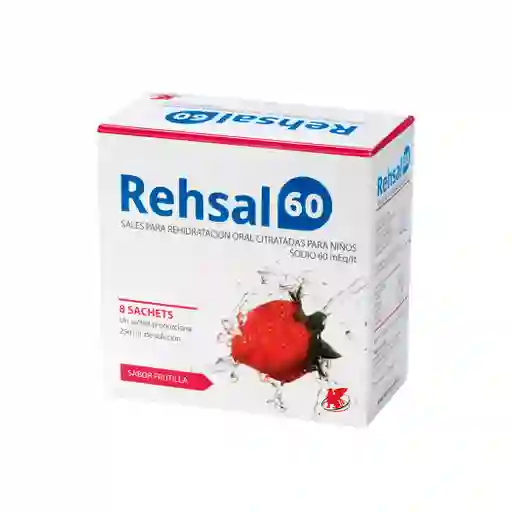 Rehsal 60 Sales para Rehidratación Oral Sabor a Frutilla