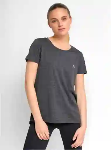 Head Polera Manga Corta Mel Ttem Mujer Gris Oscuro L