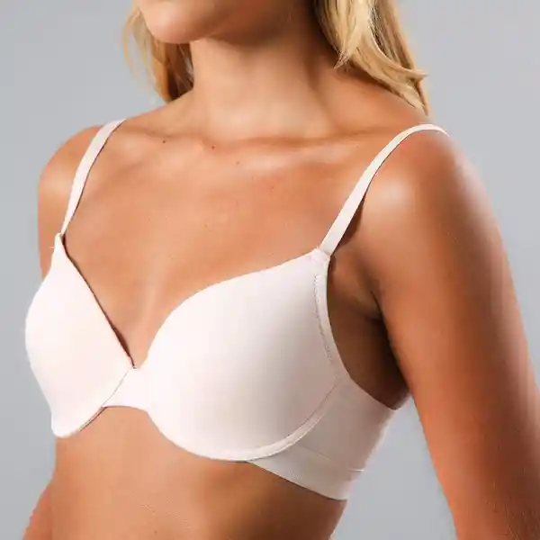 Sostén Algodón Perfect Cover Color Crema Talla 34B Flores