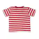 Polera Manga Corta Bebe Niño Rojo Pillin 3 M