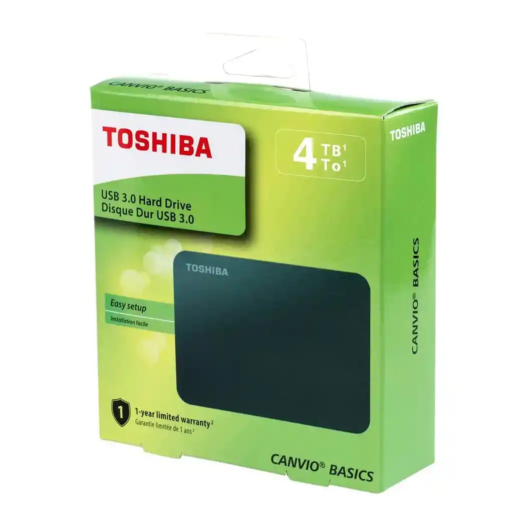 Toshiba Disco Duro 4Tb Canvio Basic 3.0 Negro