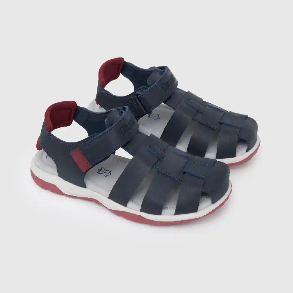 Sandalias Franciscana Clásica De Niño Azul Talla 32