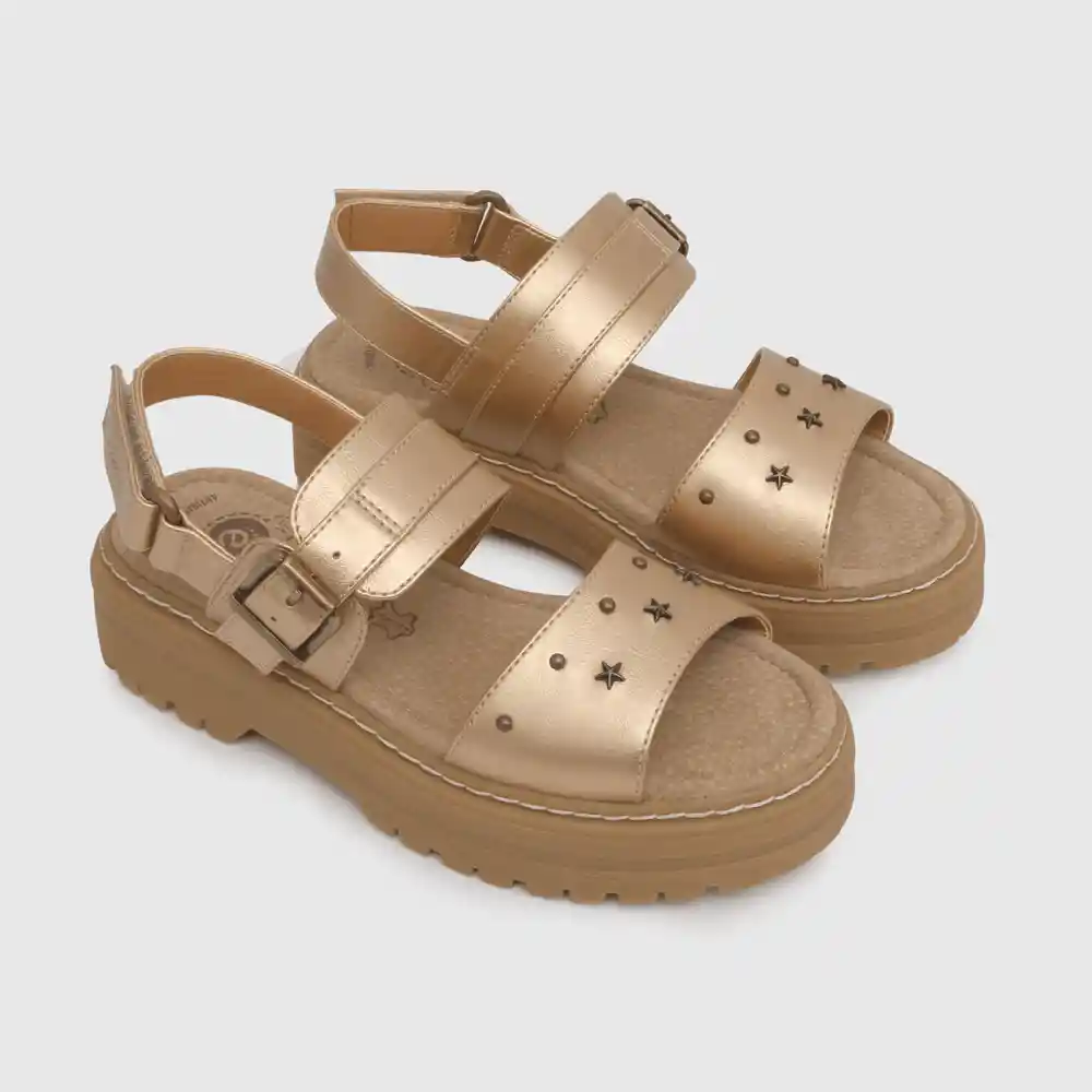 Sandalias De Niña Abierta Con Plataforma Rosado Talla 31