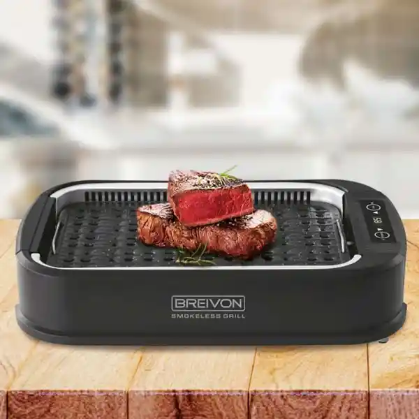 Breivon Plancha Asadora Smokless Grill