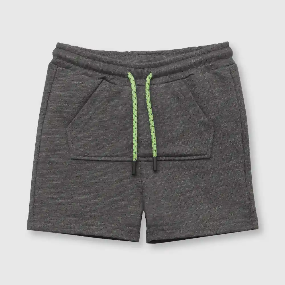 Bermuda Con Bolsillo De Bebé Niño Grafito Talla 9/12m