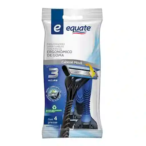 Equate Rasuradora Desechable Con Mango Ergonómico de Goma