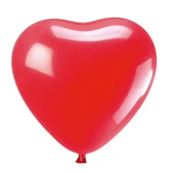 Globo Látex Corazón Rojo