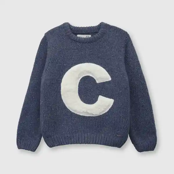 Suéter Jaspeado de Bebé Niño Denim Talla 9M Colloky