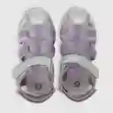 Sandalias Con Luces Velcro De Niña Gris Talla 33