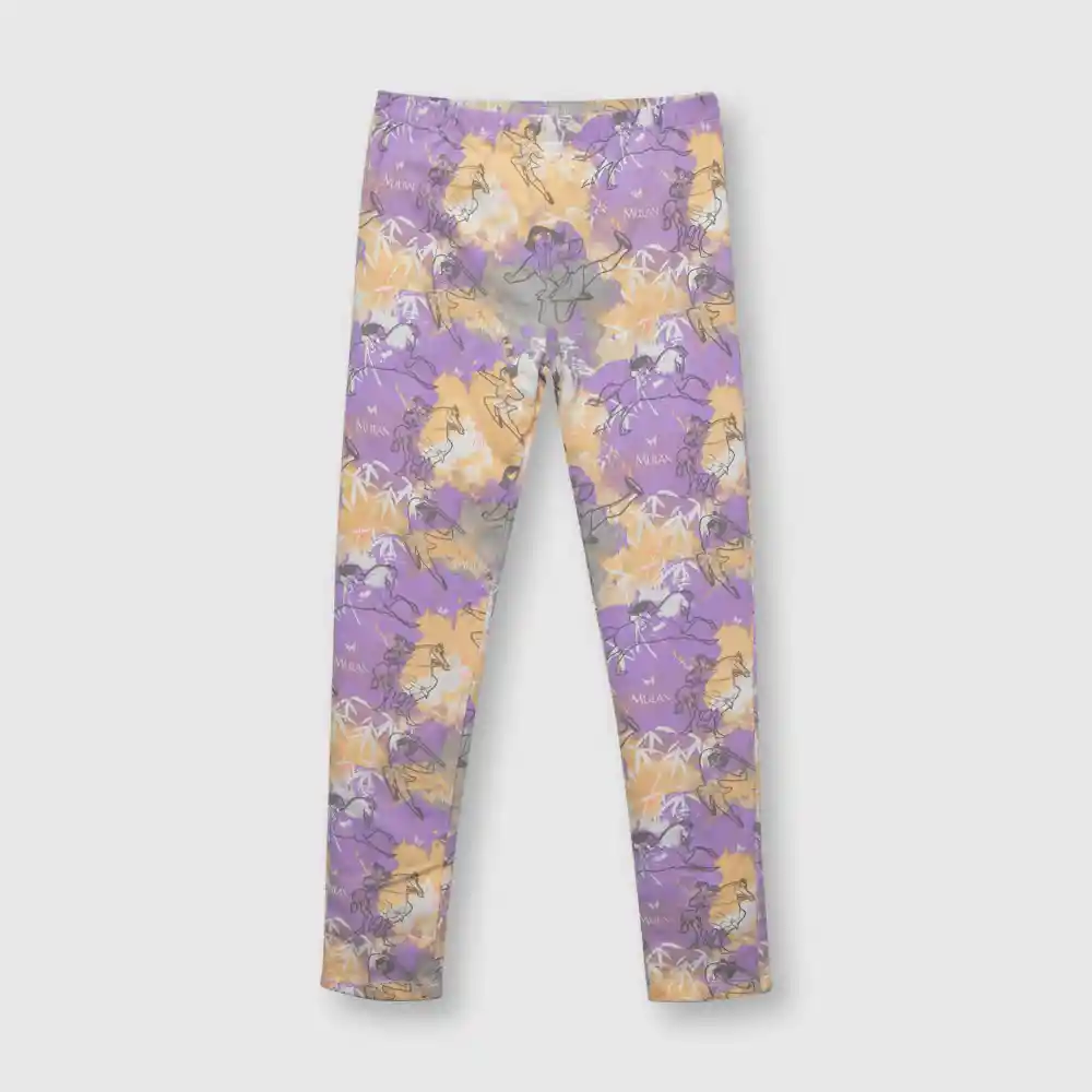 Pantalón Mulán De Niña Lila Y Salmón Talla 10a