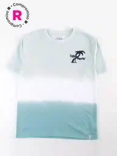 Cloudbreak Polera Manga Corta Degrade Verde 16 V26