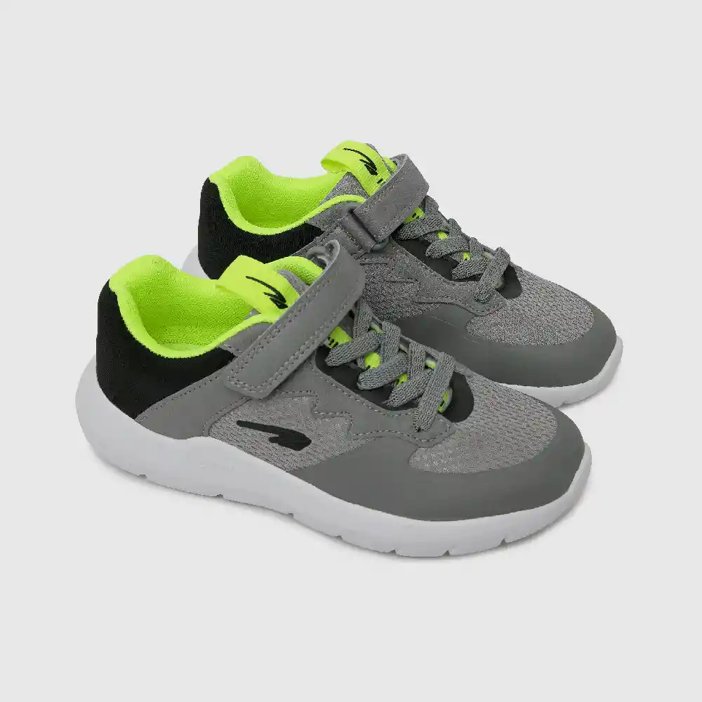 Zapatillas Deportiva Caña Baja Niño Gris Talla 28