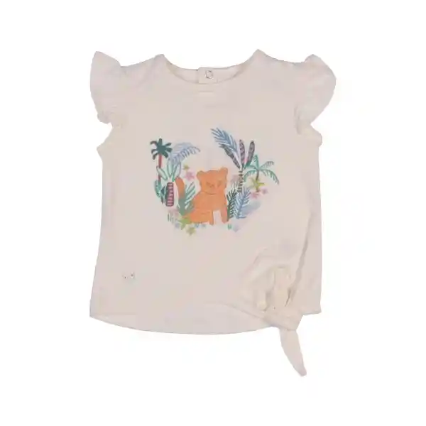 Polera Bebe Niña Blanco Pillin 9 M